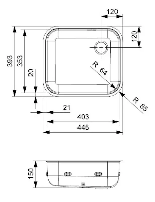 Chiuveta Reginox L18 4035 OSK R00762 (Inox)