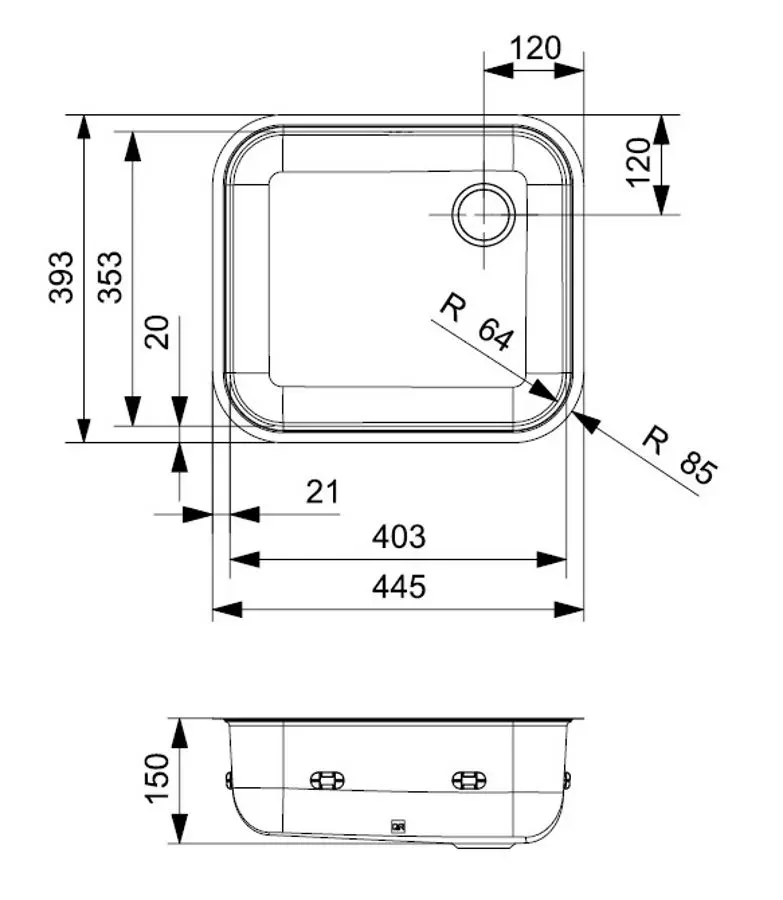 Chiuveta Reginox L18 4035 VP-CC R14530 (Inox)