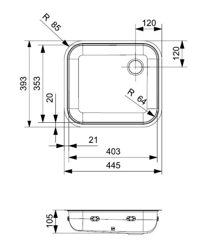 Chiuveta Reginox L18 4035 VP R20760 (Inox)