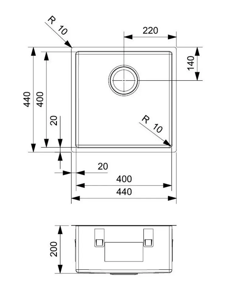 Кухонная мойка Reginox Miami 40x40 R30714 (Gold)