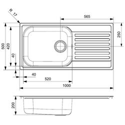 Chiuveta Reginox Minister 10 R24508 (Inox) Thumb