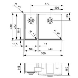 Chiuveta Reginox New Jersey 34x37+18x37 R33005 Right (Inox) Thumb