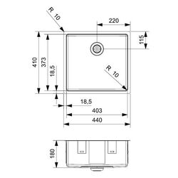Chiuveta Reginox New Jersey 40x37 R32985 (Inox) Thumb