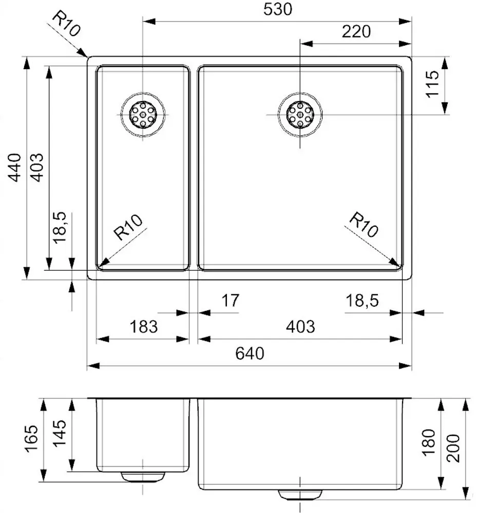 Chiuveta Reginox New York 18x40+40x40 R27868 (Inox)