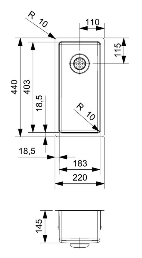 Chiuveta Reginox New York 18x40 R27851 (Inox)