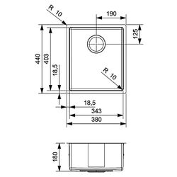 Chiuveta Reginox New York 34x40 KG-CC R34224 (Inox) Thumb