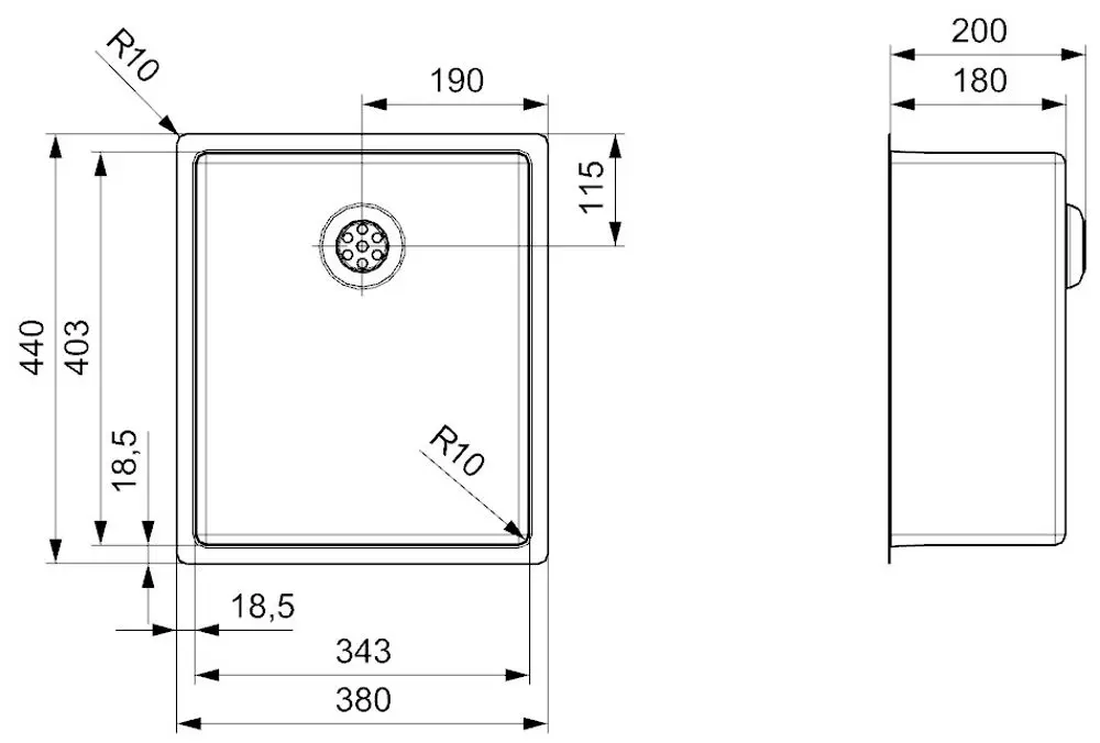 Chiuveta Reginox New York 34x40 R27820 (Inox)