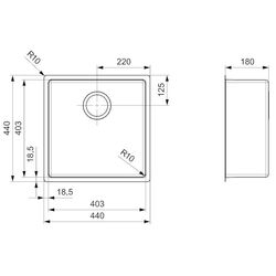 Chiuveta Reginox New York 40x40 KG-CC R34859 (Inox) Thumb