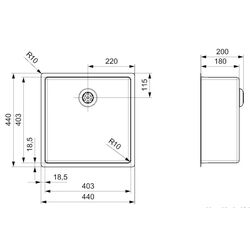 Chiuveta Reginox New York 40x40 R27639 (Inox) Thumb