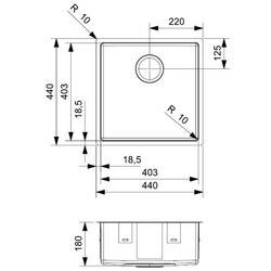 Chiuveta Reginox New York 40x40 R28124 (Inox) Thumb