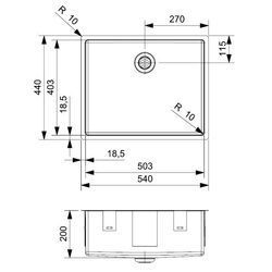 Кухонная мойка Reginox New York 50x40 Comfort R35160 (Gold Flax) Thumb