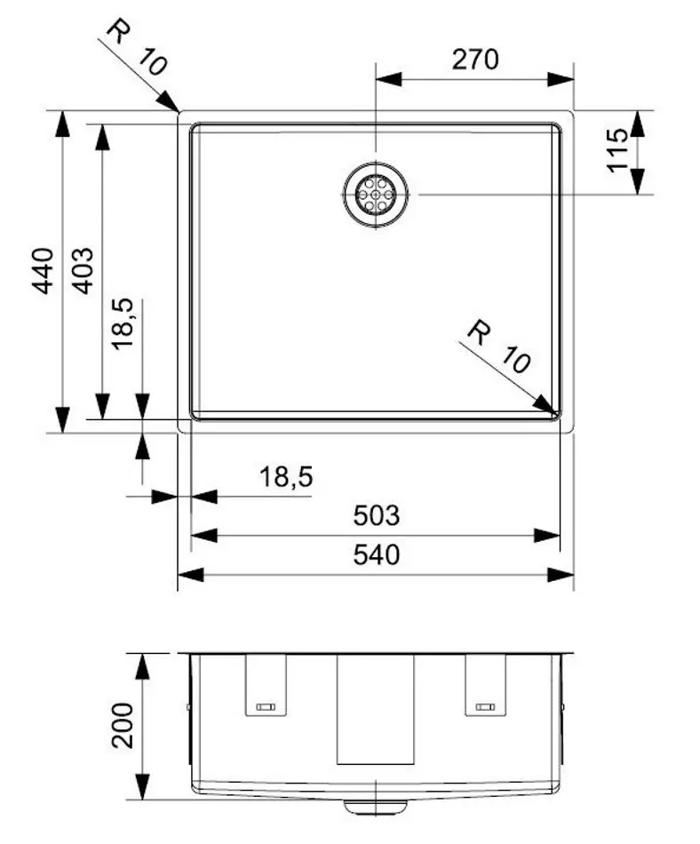 Кухонная мойка Reginox New York 50x40 Comfort R35160 (Gold Flax)