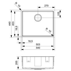 Chiuveta Reginox New York 50x40 KG-CC R34231 (Inox) Thumb