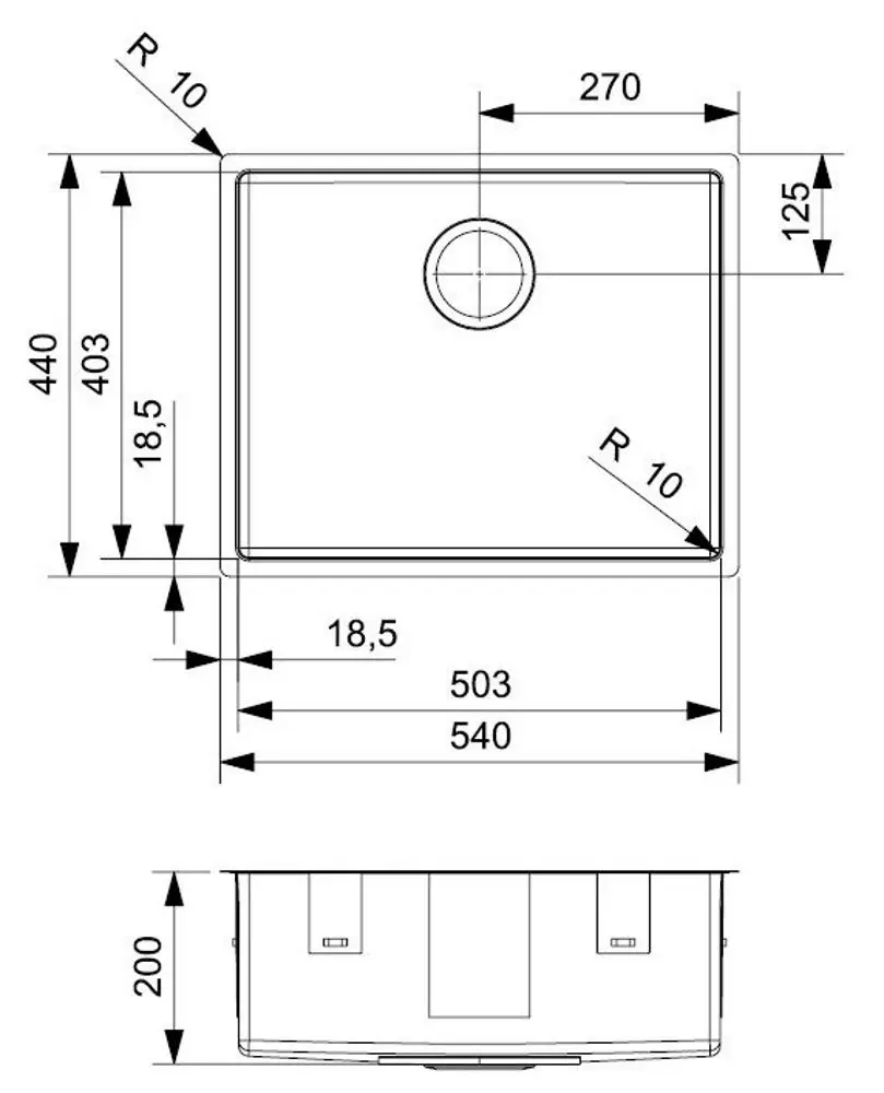 Chiuveta Reginox New York 50x40 KG-CC R34231 (Inox)