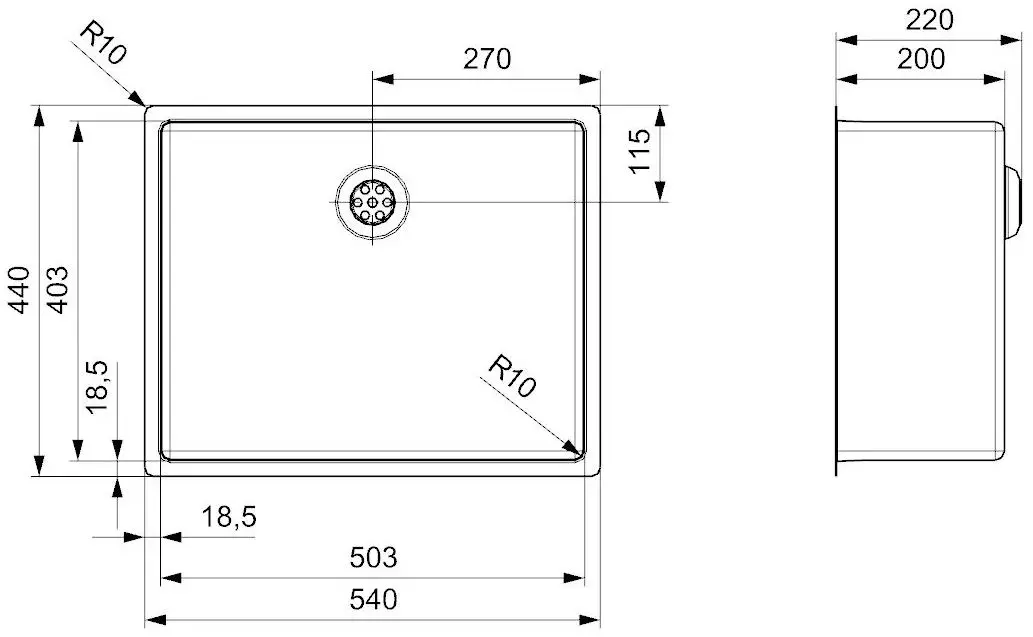Chiuveta Reginox New York 50x40 R28131 (Inox)