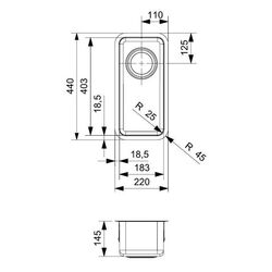 Chiuveta Reginox Ohio 18x40 R17579 (Inox) Thumb