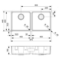 Chiuveta Reginox Ohio 40x40+40x40 R16596 (Inox) Thumb