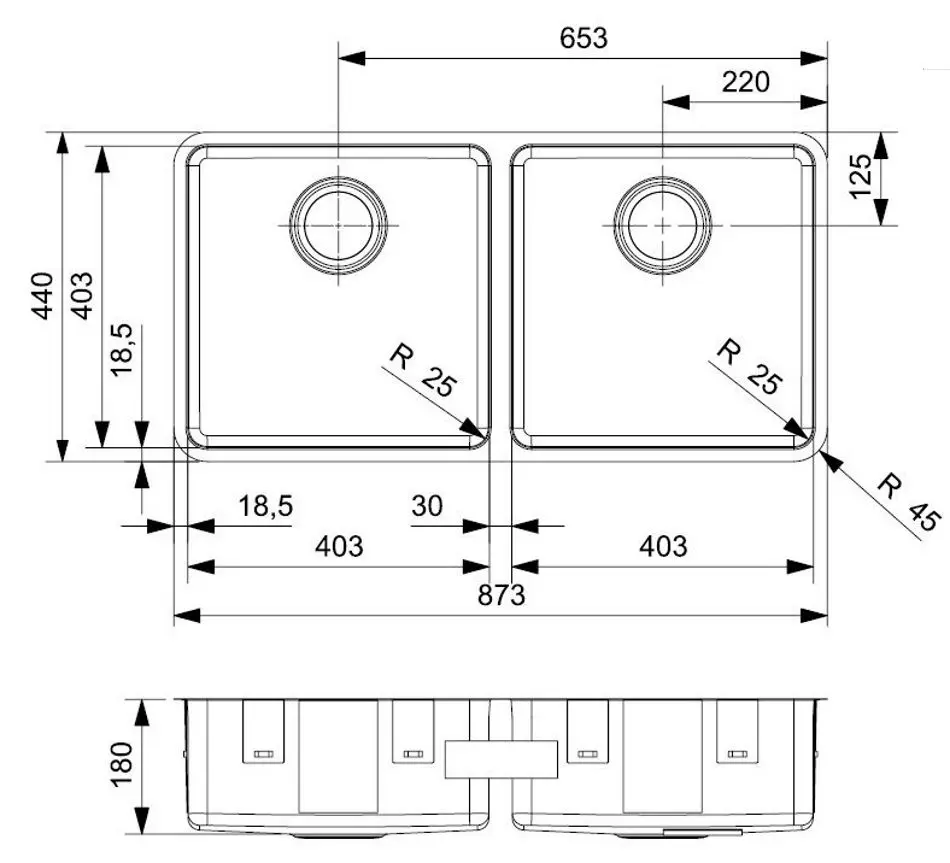 Chiuveta Reginox Ohio 40x40+40x40 R16596 (Inox)