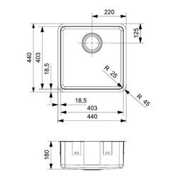 Chiuveta Reginox Ohio 40x40 R15957 (Inox) Thumb