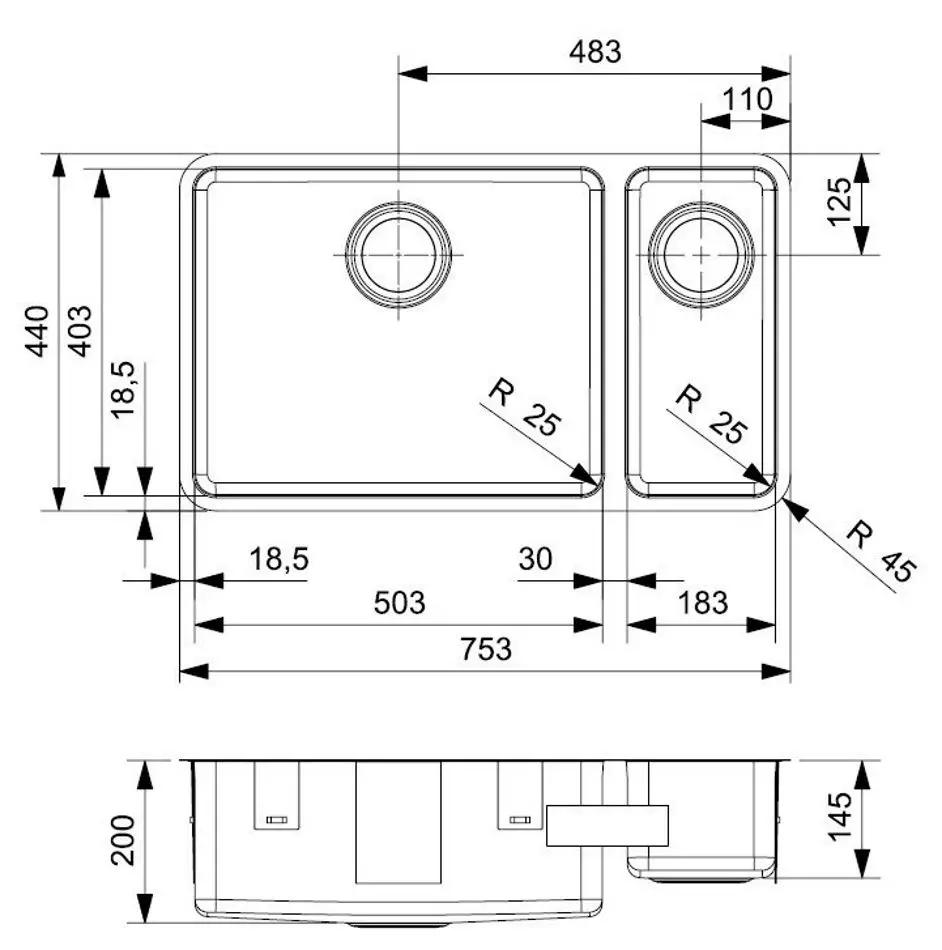 Chiuveta Reginox Ohio 50x40+18x40 R15711 (Inox)