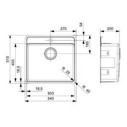 Chiuveta Reginox Ohio 50x40 Tapwing R15698 (Inox) Thumb