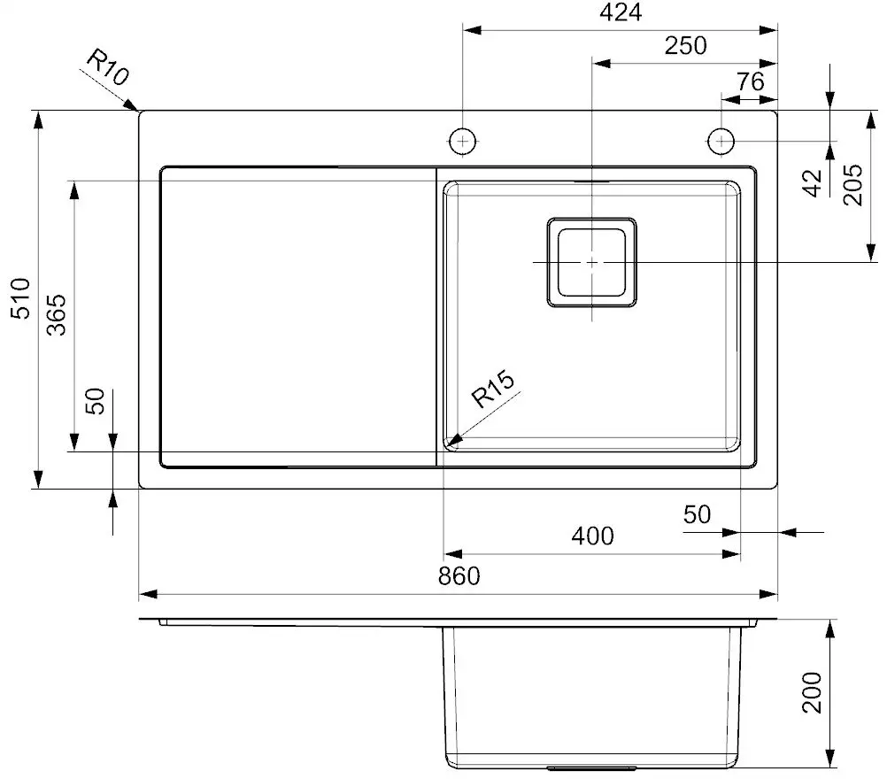 Кухонная мойка Reginox Phoenix 40 R32893 (Inox)