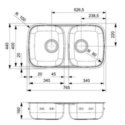 Chiuveta Reginox Princess 80 R00793 (Inox) Thumb