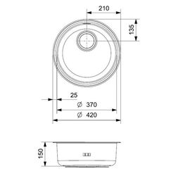 Chiuveta Reginox R18 370 OKG R00311 (Inox) Thumb
