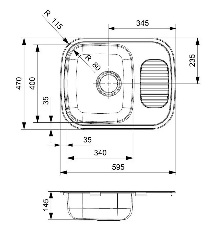 Chiuveta Reginox Regidrain R01929 (Inox)