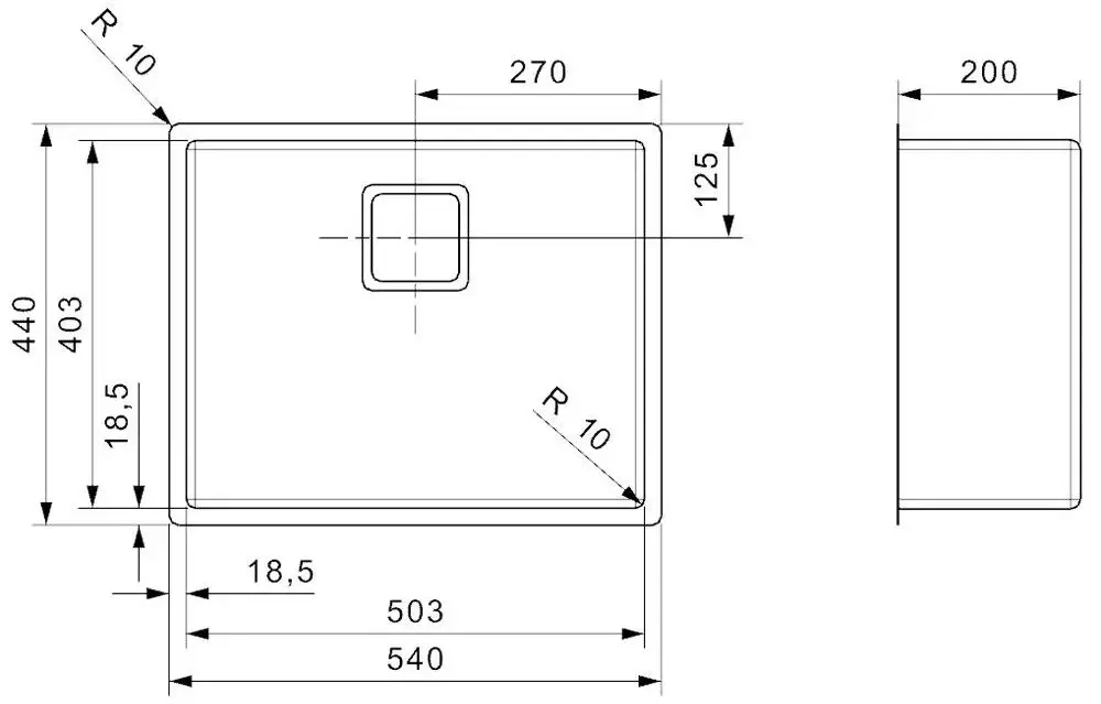 Chiuveta Reginox Texas 50x40 R28032 (Inox)