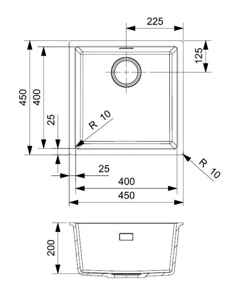 Кухонная мойка Reginox Texel 40 R34040 (Black Silvery)