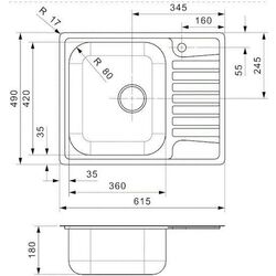 Chiuveta Reginox Admiral 40 KG-CC R25444 (Stainless Steel) Thumb