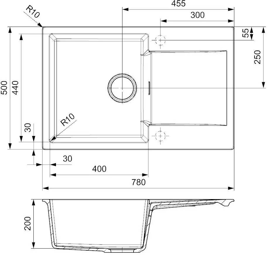Chiuveta Reginox Amsterdam 78 R35832 (Pure Black)