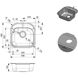 Chiuveta Reginox Boston KG-CC R23563 (Stainless Steel) Thumb
