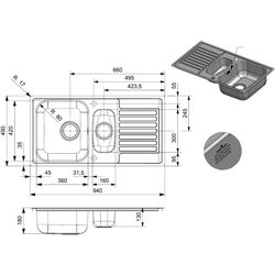 Мойка Reginox Centurio 1.5 KGOKG R30387 (Stainless Steel) Thumb