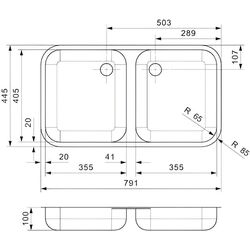 Мойка Reginox L18 35D40 VPVP-CC R25642 (Stainless Steel) Thumb