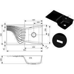 Мойка Reginox Lyon 900 R37027 (Pure Black) Thumb