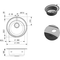 Мойка Reginox Moscow KG-CC R02810 (Stainless Steel) Thumb