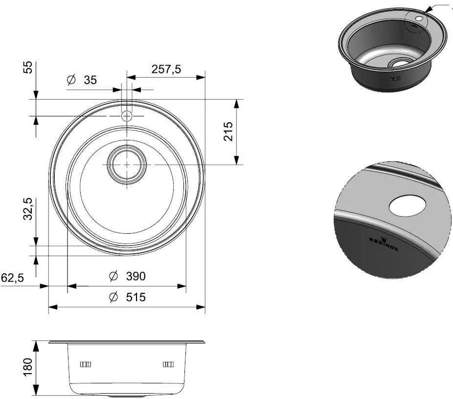 Мойка Reginox Moscow KG-CC R02810 (Stainless Steel)
