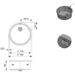Мойка Reginox New York Round R36082 (Stainless Steel) Thumb