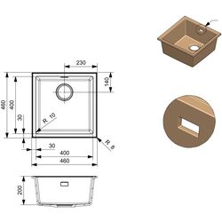 Мойка Reginox Paris 40 R36686 (Caffe Silvery) Thumb