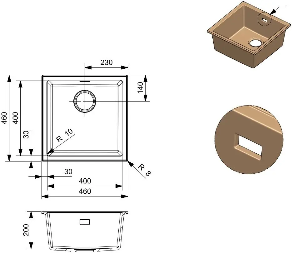 Мойка Reginox Paris 40 R36686 (Caffe Silvery)