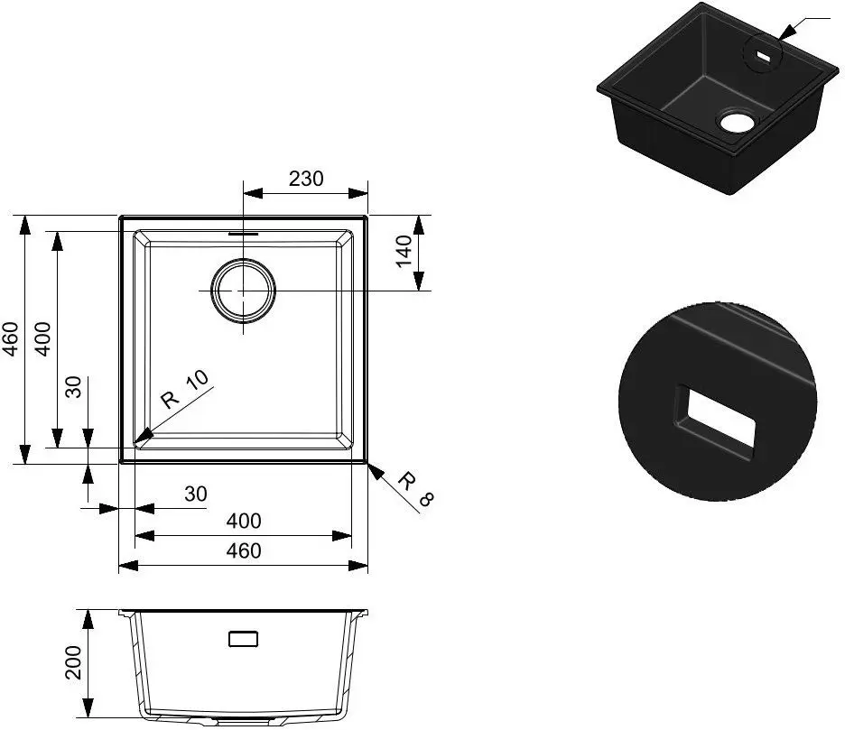 Мойка Reginox Paris 40 R36716 (Black Silvery)