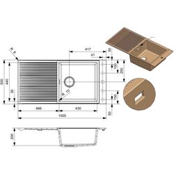 Мойка Reginox Paris 430 R36884 (Caffe Silvery) Thumb