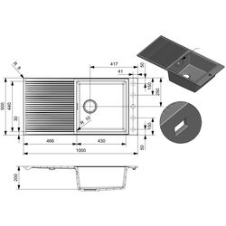 Chiuveta Reginox Paris 430 R36891 (Grey Silvery) Thumb