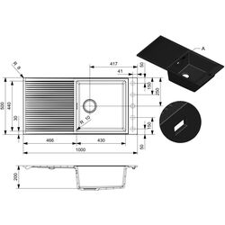 Мойка Reginox Paris 430 R36907 (Pure Black) Thumb