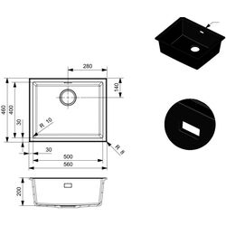 Chiuveta Reginox Paris 50 R36754 (Pure Black) Thumb