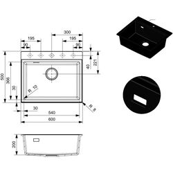 Мойка Reginox Paris 54 R36808 (Pure Black) Thumb
