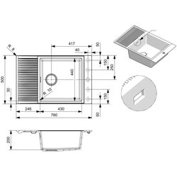 Chiuveta Reginox Paris 78 R36822 (Pure White) Thumb