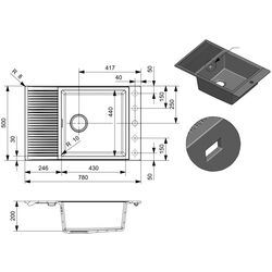 Мойка Reginox Paris 78 R36846 (Grey Silvery) Thumb
